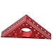 Generic 3pcs Triangle Ruler Carpenter Triangular Ruler T Tool Building Ruler Woodworking Ruler Gauge DIY Woodworking Tool 3D Triangle Woodworking Tools Square Red Aluminum Alloy