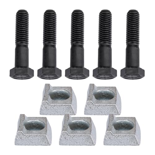 5 Pack Mobile Home Wheel Rim Bolts & Clamps, Durable Hardware Hexagon Bolt Replacement Axle Trailer Wheel Bolts and Wedges