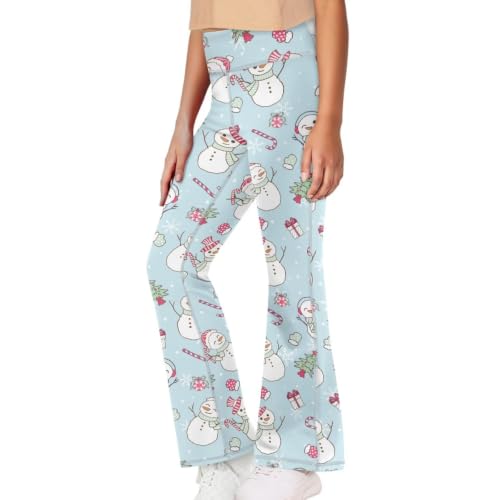 Image of Girls Flare Leggings Cute Bell Bottoms for Teen Girls Wide Leg Sweatpants for 5-14 T