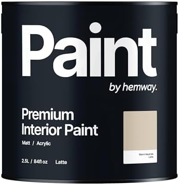 Hemway Sunset Pink - 2.5 Litre - Paint Premium Interior Indoor Matt British-Made Eco Acrylic Emulsion - Matt Finish, Low VOC, Interior Wall, Ceiling, Kitchen, Bathroom, Bedroom & Door