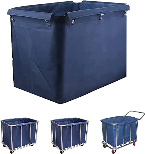 Sac de doublure de rechange pour chariot à linge rectangulaire de 400 L – Sac de rangement en tissu Oxford imperméable pour chariot à linge à roulettes, amovible et pour un usage commercial