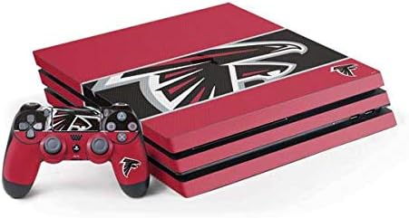 Skinit NFL Atlanta Falcons PS4 Pro Bundle Skin - Atlanta Falcons Zone Block Design - Adhesivo de vinilo ultrafino y ligero