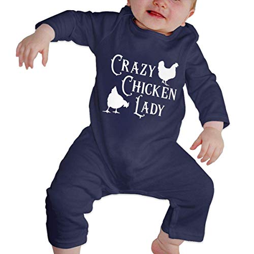 Preisvergleich Produktbild maichengxuan Babyspielanzug Crazy Chicken Lady Baby Kletterbekleidung Baby Langarm Kleidungsstück Unisex Design Looks Great On Newborn Black