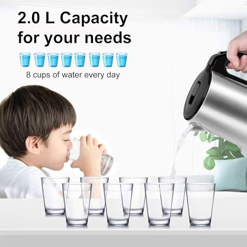 Tetera eléctrica de acero inoxidable 2 L WOOLALA miniatura 3
