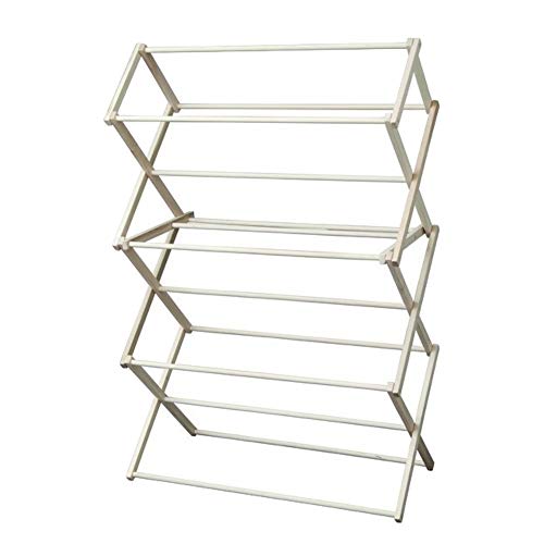 Peaceful Classics Wooden Laundry Rack - Amish Handmade Wooden Clothes Drying Rack - Foldable Drying Rack for Towel, Blanket, Linen Household Essentials - for Indoor Or Outdoor Use (52" x 36" x 16")
