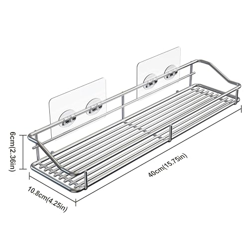 Oriware Estanteria Ducha Adhesivos Organizador Estantes Cesta para Ducha Baño SUS304 Acero Inoxidable -Sin Taladro