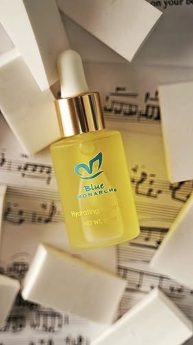 Blue Monarch Skincare Hydrating Face Oil For All Skin Types Especially Dry Skin- All Natural Ingredients, Vegan, Cruelty-free, Toxin Free. Soothing Face Oil Moisturizes, Nourishes (1oz)