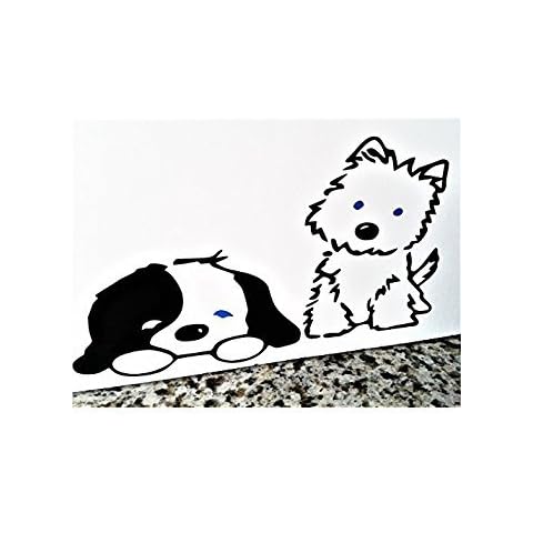 Cute Puppy Dog Wall Art Sticker 11cm x 20cm Cover