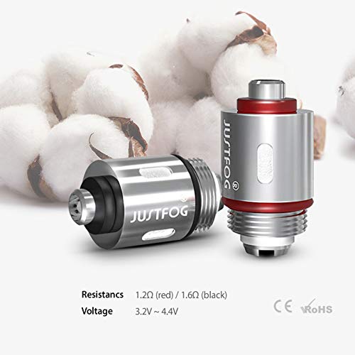 Justfog Q14-Q16 Series 1,6 Ohm - Coton Organique Japonais - 6 à 12 Watts -  Boite de 5 Résistances de Remplacement Pour E Cigarette Justfog C14 - P14A  - Q14 - S14