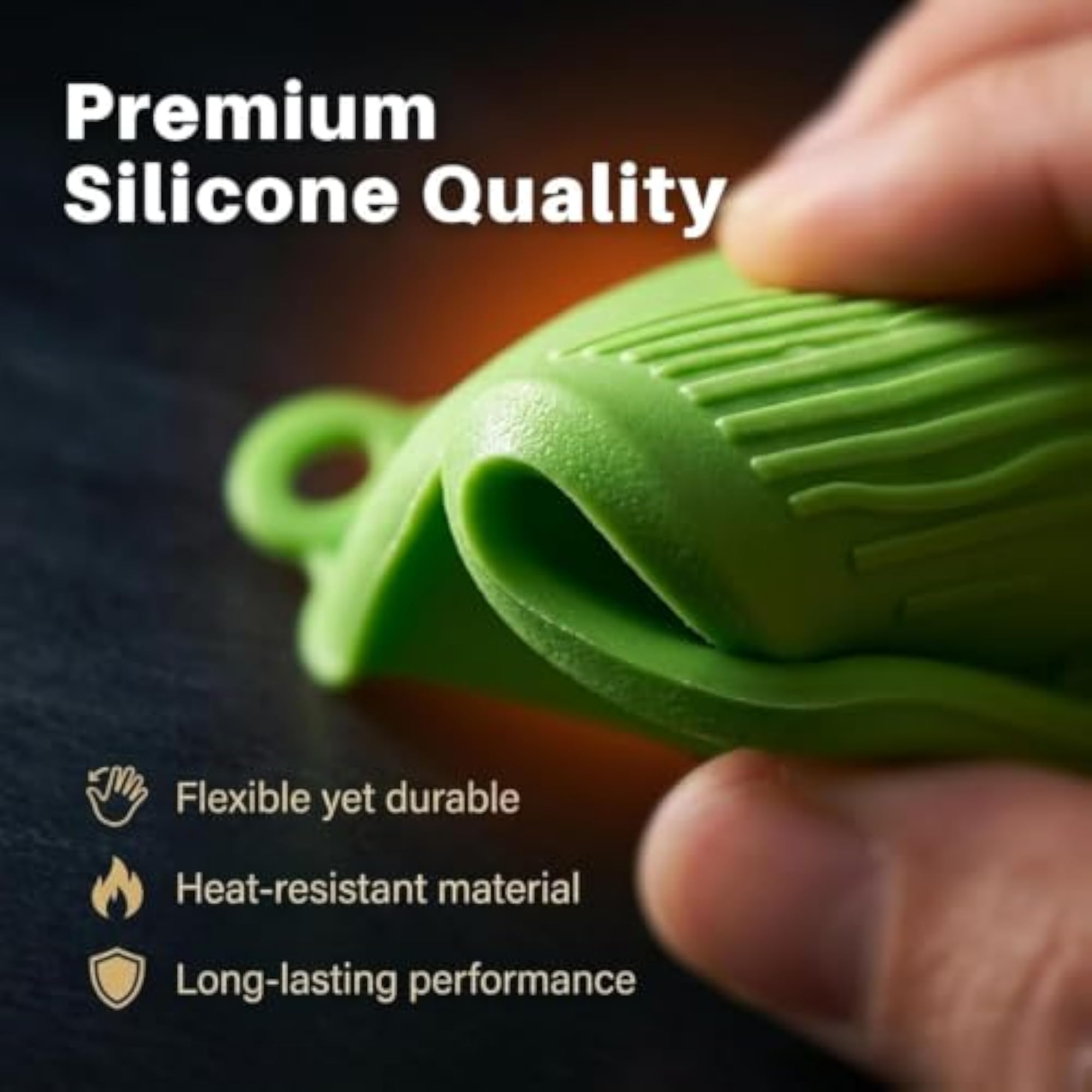 Silicone Pot Holder Heat Resistant Kitchen Grip Gloves 1 Pair