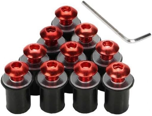 2x10 Pieces Universal Windscreen Windshield Bolts Screw Kit M5 5mm Bolt Red | eBay Motors | Parts & Accessories | Motorcycle Parts | Body & Frame | Windshields