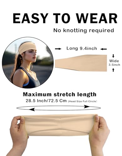 Image of Headbands for Men & Women, Sweat Headband Non-Slip Sweatband Sports Running Cycling Yoga Basketball Workout Football Training