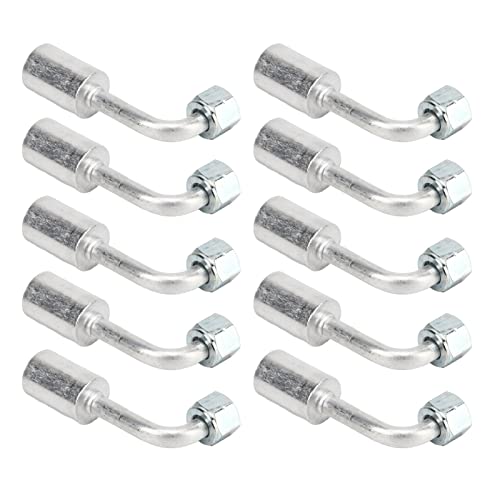 Conector de manguera Fyearfly de aluminio a 90 grados y 3/8 para aire acondicionado de coche