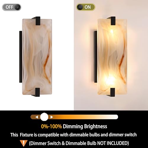 Image of 12.7 inch Art Orange Square Glass Bathroom Modern Wall Sconce Fixture for Bedroom Hallway Bedside 2 Pack 2 Light Black Wall Sconce