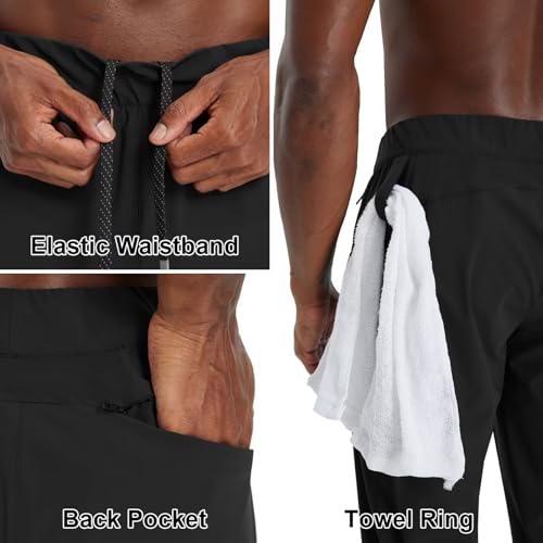 M MAELREG Men's Golf Joggers Pants with Zip Pockets Stretch Lightweight Nylon Sweatpants Work Casual Athletic Track Pants Men4