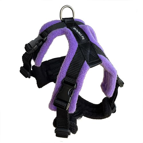 ハンドメイド ハーネス ベスト型 ブラック×パープルドット Mサイズ Amazon | Perfect Fit Harness パーフェクトフィットハーネス Mサイズ