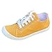 Loafers - Scarpe da donna in tinta unita, per l'autunno, in tela, piatte, morbide, eleganti scarpe da ginnastica alte, per matrimonio, colore nero, con tacco chiuso, giallo., 36 EU