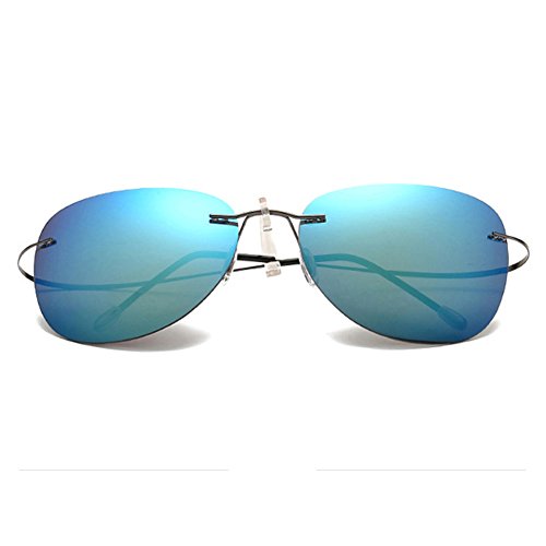 Titanium No Screw Rimless Polarized Sunglasses For Men Women