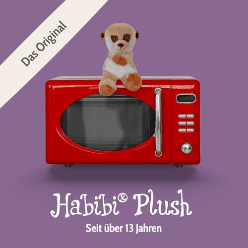 Habibi Premium MIDI – Wärmestofftier Erdmännchen • Wärmekissen mit herausnehmbarem Körnerkissen • Für Mikrowelle • Kuscheltier für Baby & Kind