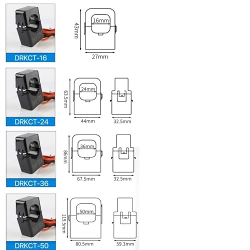 Transformateur de courant ouvert 50A à 200A DRKCT pour mesure électrique précise - 2