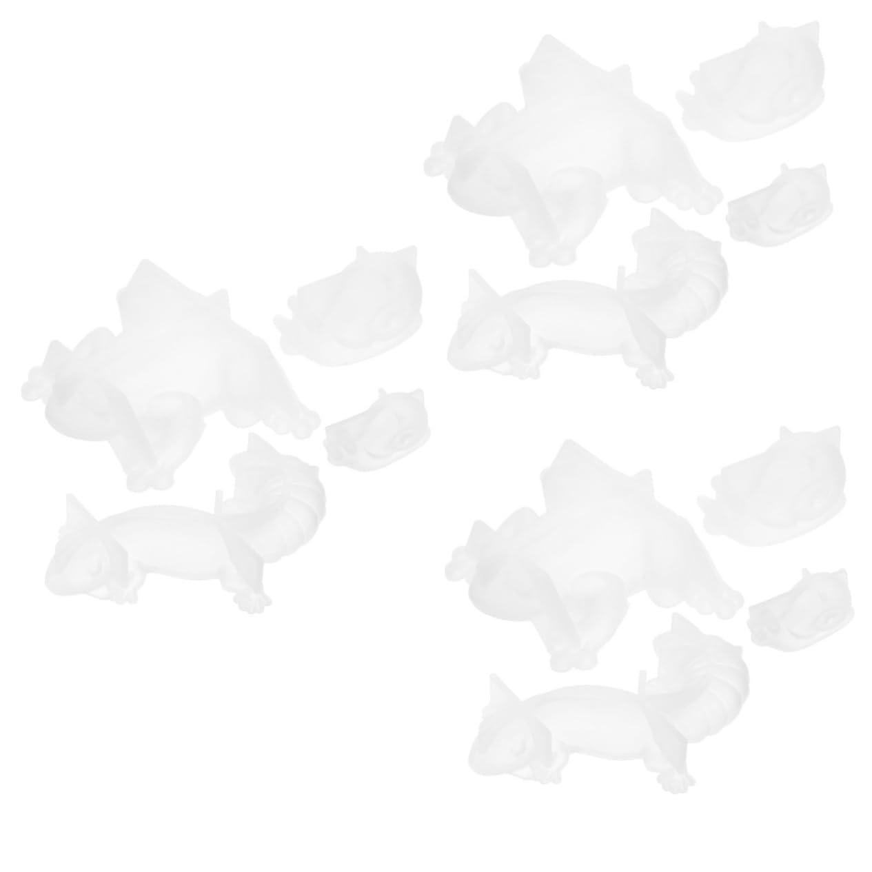 Housoutil 3 Ensembles Moule en Silicone pour Décoration De Petits Animaux Moule Réutilisable pour Bébé Moule en Époxy pour Bricolage Moule en Silicone pour Décoration De 4 pièces * 3