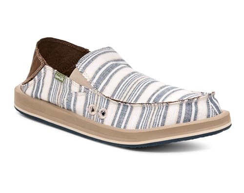 Sanuk Mens Donny Nautical Loafers | Mens Shoes | Slip On Shoes for Men | Men's Slip-on Loafers | Memory Foam Footbed