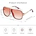 Appassal Retro Aviator Sunglasses for Women Men Oversized 70s 90s Square Womens Mens Sunnies AP3683 Gold/Gradient Red