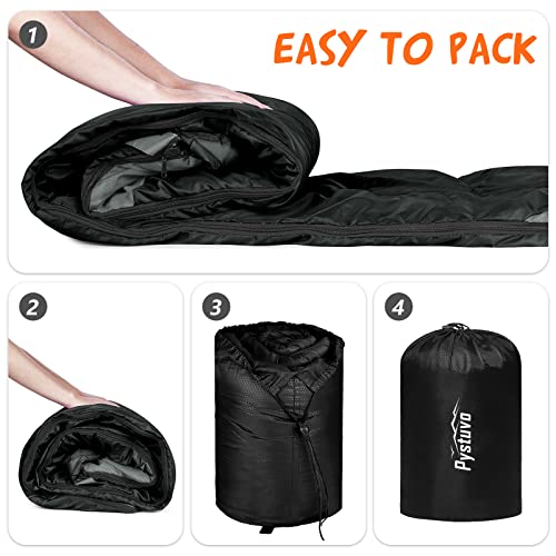 Pystuvo Sleeping Bag for Adults,4 Season Sleeping Bag,Lightweight,Waterproof Indoor & Outdoor Use,Comfortable Sleeping Sackfor Kids,Teens & Adults for Hiking,Backpacking and Camping - Image 6
