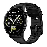 Noise Pro 6R 1.46" AMOLED Smart Watch, 1000 NITS, Powered by AI Pro, Built-in GPS, Strava Integration, Stainless Steel Dial, Video Watch Faces, 3ATM, Emergency SOS, TWS Connectivity-Jet Black