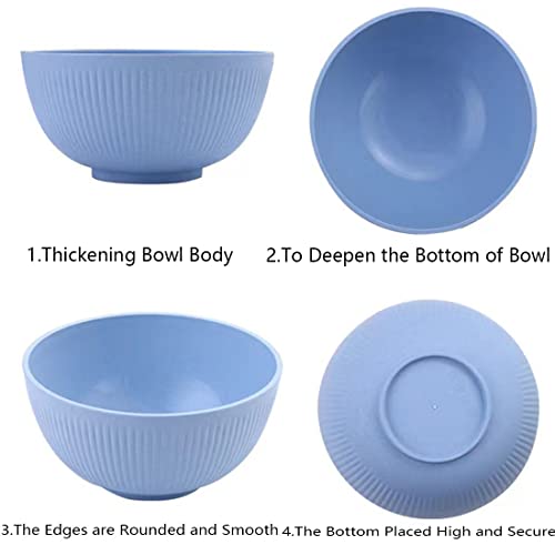 Pupopik Cereal Bowls Unbreakable 24 Oz, Plastic Bowls Reusable Light Weight Bowl, Microwave And Dishwasher Safe Bpa Free Cereal Bowls Heat Straw Bowl For Serving Soup And Salad (Mutil Color-Set Of 4) #TOP6
