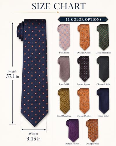 Image of WeiShang Neckties for Men, Classic Formal Tie