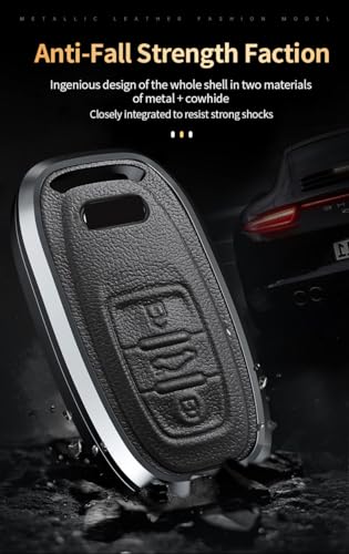 Coque de clé Audi alliage pour boîtier de télécommande A4 A6 Q5 S5 protection métal - 5