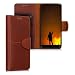 Produktbild kalibri Hülle kompatibel mit Samsung Galaxy S10 Hülle - Leder Handy Schutzhülle - Wallet Cover Handyhülle Dunkelbraun
