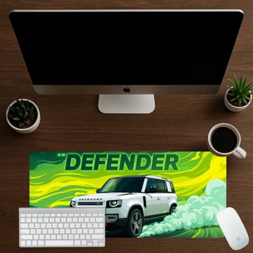 Image of Moto Edition Desk Mat 23x11 Inch - Racing-Themed Keyboard & Mouse Pad for Office, Home & Gaming | Non-Slip Rubber Base, Waterproof Surface, Supercar & Bike Inspired Table Mat (Defend-er)