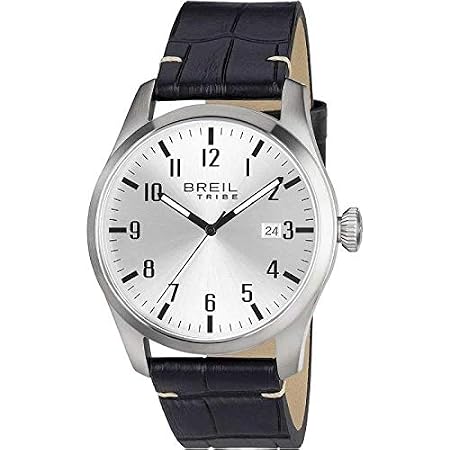 Orologio BREIL UOMO CLASSIC ELEGANCE quadrante MONO-COLORE ARGENTO  movimento SOLO TEMPO - 3H QUARZO e CINTURINO PELLE DI VITELLO NERO EW0233 :  Amazon.it: Orologi