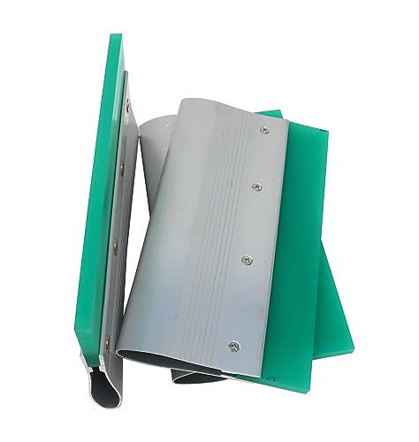 Raclette de sérigraphie en aluminium de 24 cm avec racleur 70 shore A - 4