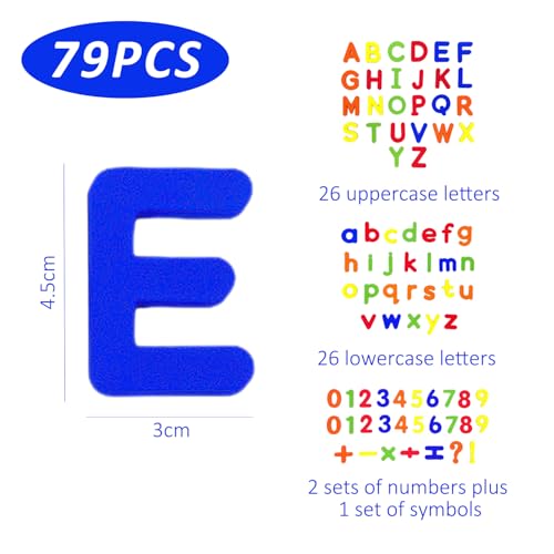 79 Stück Bunte Magnetspielzeuge, Alphabet-Magnete, Zahlenmagnete, Kindermagnete, Alphabet-Kühlschrankmagnete, Alphabet-Spielzeug, Lernspielzeug, Kleinkinderspielzeug