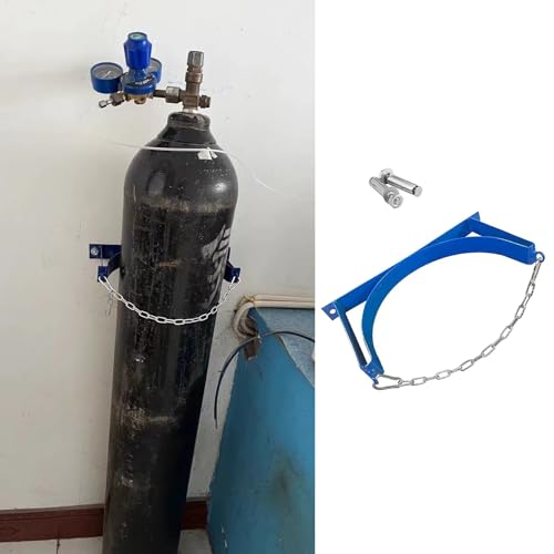 Chariot porte-bouteilles en acier bleu avec roulettes pour oxygène médical et propane