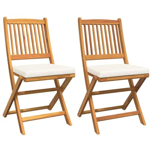 vidaXL Klappstuhl 2 STK. Braun Massivholz Akazie