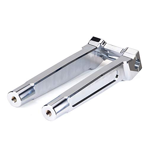 Goldfire Motorcycle Handlebar Risers 10" Straight Challenger Risers 1” Tall Handle Bar Riser Extension Kit Fit for Harley Sportster, Dyna, M8 Softail Street Bob Lowrider ST 2018-2022 (10" Chrome) by Goldfire - Image 7
