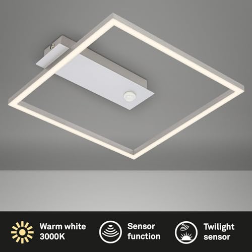 Briloner Plafoniera Led A Sensore Nici Quadrato Alu - 2