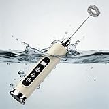YUSWKO Milk Frother Wand for Coffee, Handheld Coffee Frother, Rechargeable Drink Mixer, Waterproof...