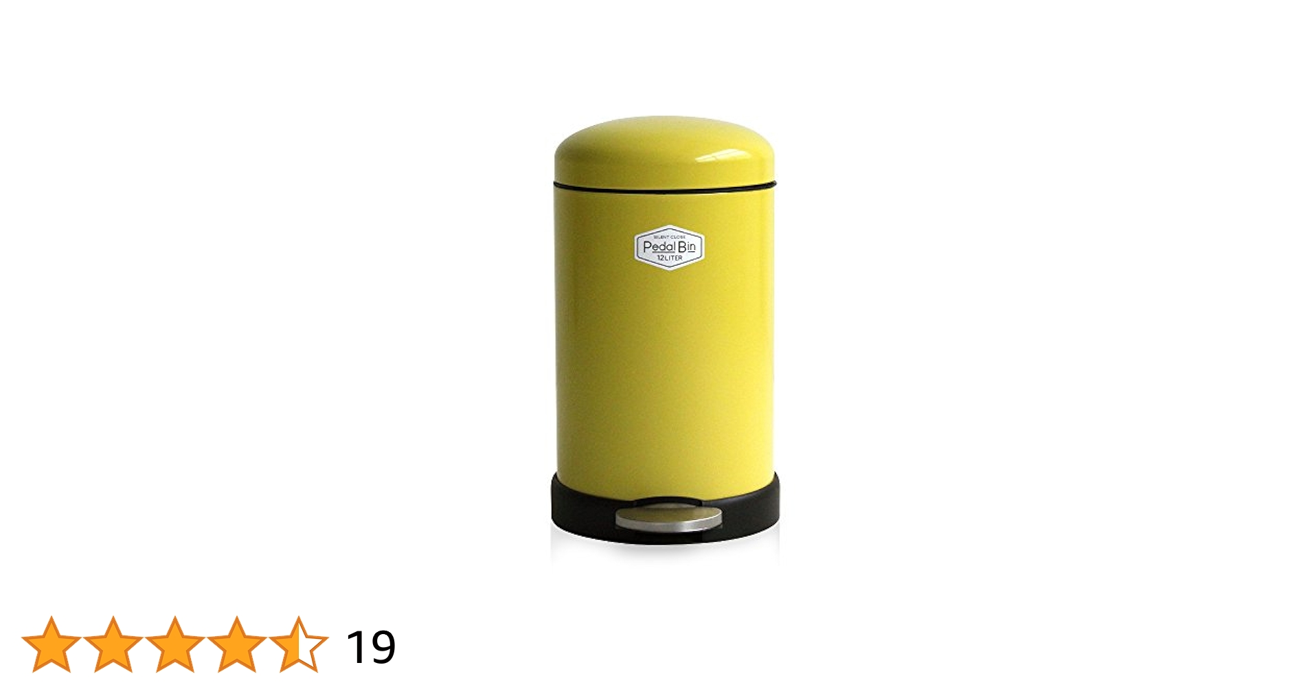 Amazon｜藤栄 ペダル式ゴミ箱 イエロー 12L サイレントクローズ