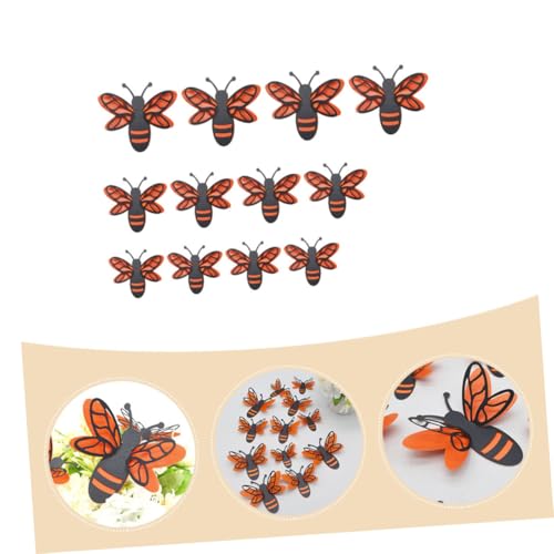 Calcomanías de pared abejas 3D multi color 12 unidades miniatura 3
