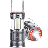 【2024革新モデル・1台多役】 ランタン led 高輝度 ledランタン 充電式 電池式 防災 キャンプ 軽量 防滴仕様 夜釣り 登山 防災 懐中電灯機能 防災グッズ 停電 緊急 非常用 電池式ラン SSOS点灯モード 折り畳式 持ち運び便利 (グレー)