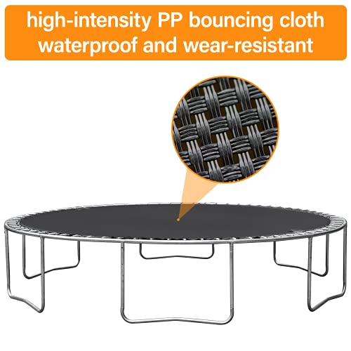 YORIN 1000LBS 12 14 15FT Tranpoline for Kids & Adults - Outdoor Round Tranpoline with Enclosure, Basketball Hoop and Ladder, Outdoor Heavy Duty Recreational Tranpolines for Backyard Family Play