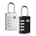 Puroma 2 Pack TSA Approved Locks 4 Digit Combination Padlock for Luggage Travel Baggage ( Black & Silver)