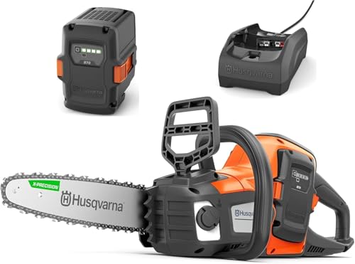 Husqvarna 215i Akku-Kettensäge – kompaktes, leichtes Design, einfacher Start, emissionsfrei für Brennholz und Gartenarbeiten zu Hause inkl. Akku und Ladegerät