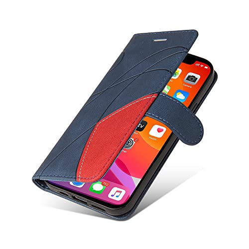 Coque en cuir flip cover pour iPhone 14 13 12 11 étui noir - 7