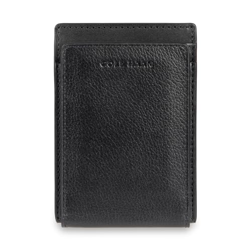 Image of Cole Haan Men's Leather Slim Magnetic Front Pocket RFID Wallet